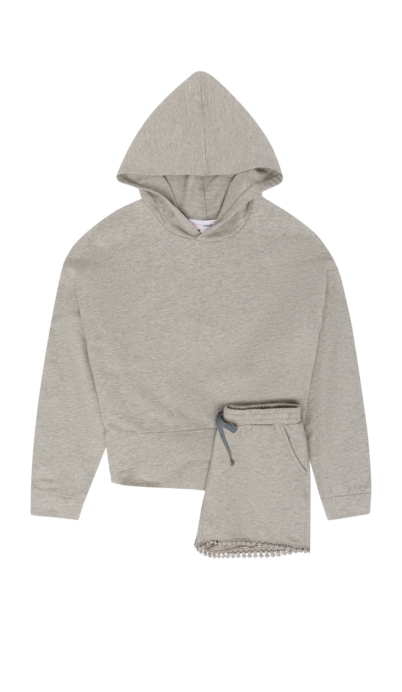 Grey hoodie and shorts