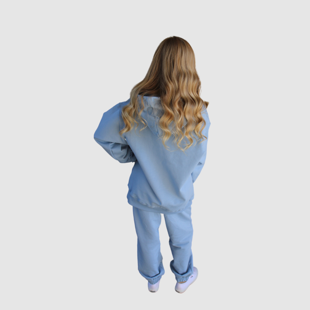 SYDNEY HOODIE IN SOFT CHAMBRAY BLUE