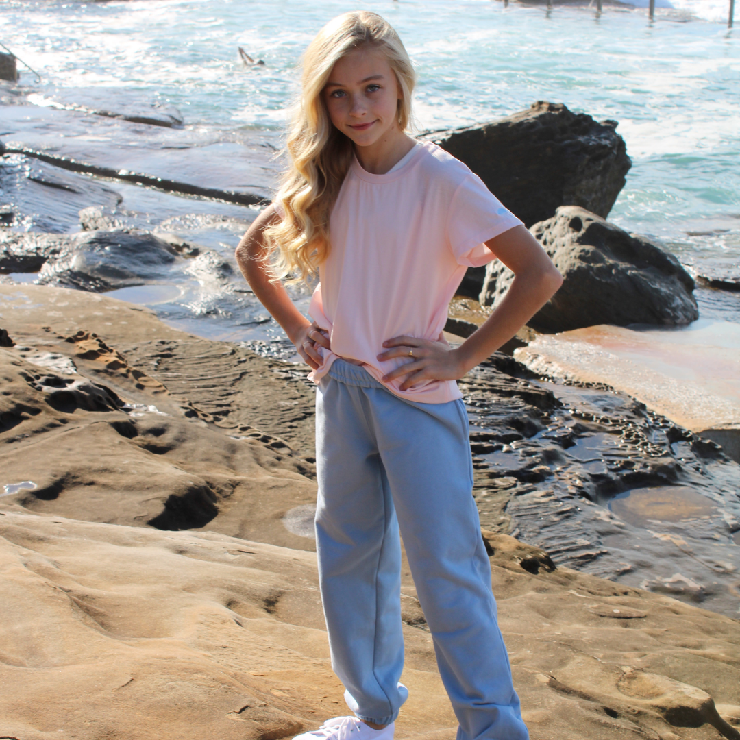 SYDNEY SWEATPANTS IN SOFT CHAMBRAY BLUE